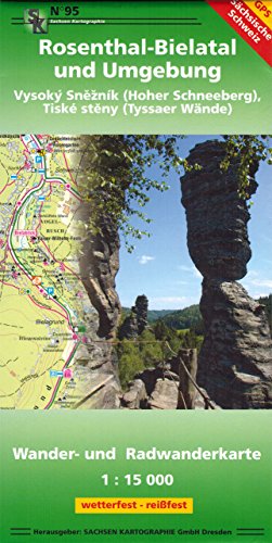 Rosenthal-Bielatal und Umgebung: Wander- und Radwanderkarte 1: 15 000 GPS-fähig wetterfest-reißfest